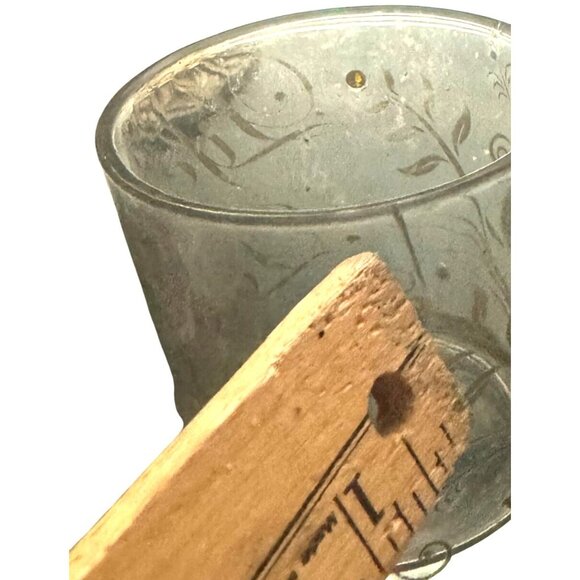 Set Of 3 Decorative Glass Candle Holders With Gold Text & Embellished Design - Picture 6 of 8